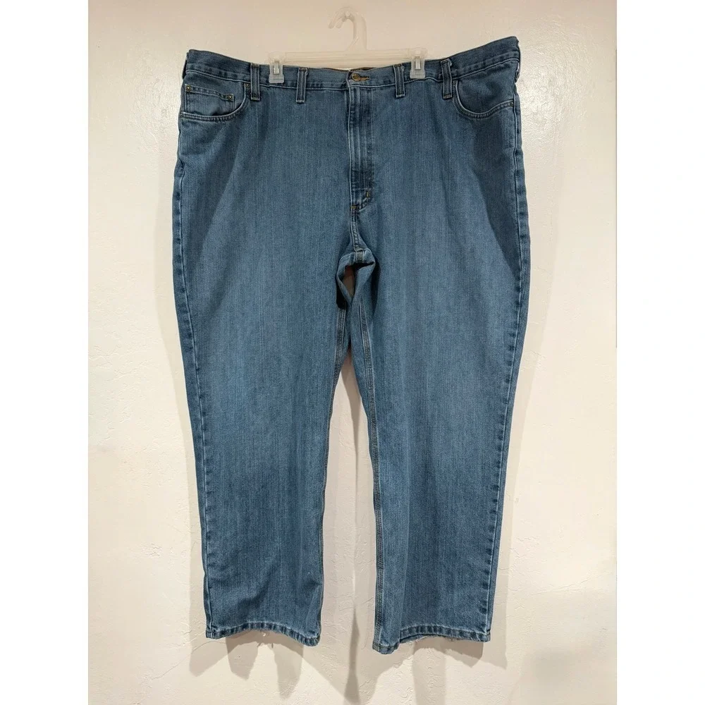 Carhartt Relaxed Fit Blue Denim Jeans Medium Wash Mens Waist Size 50